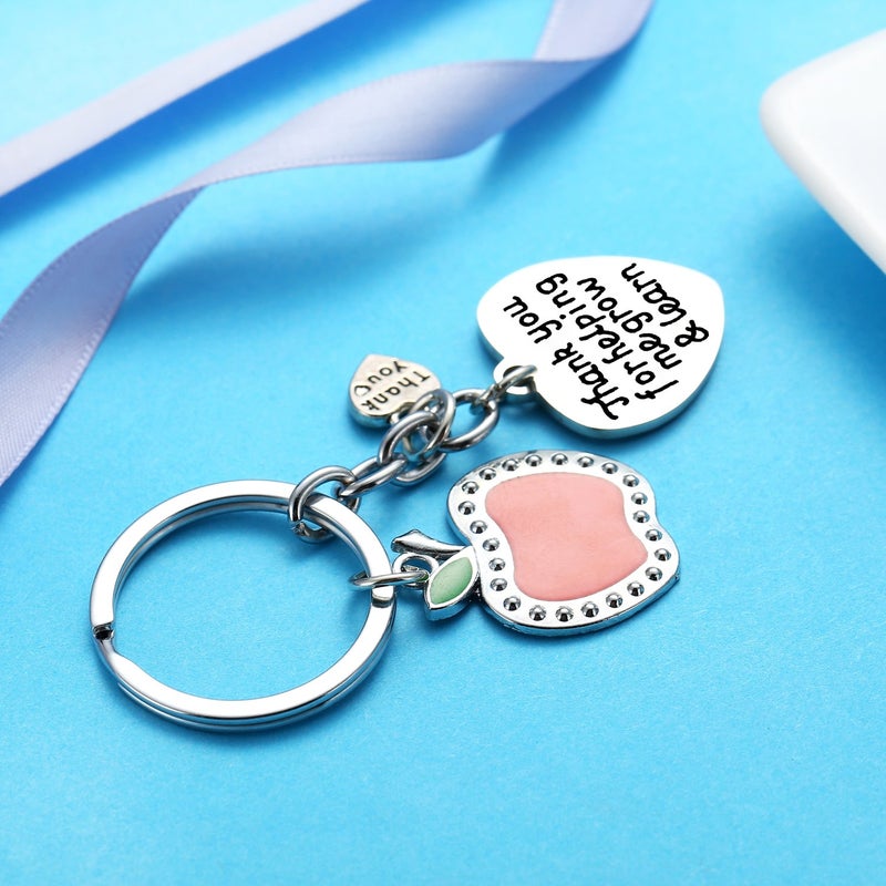 Nimteve Teacher Keychain Thank You Gifts Thank You For Helping Me Grow And Learn Teacher Appreciation Jewelry - Image 3